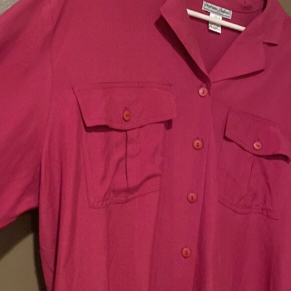 Stephanie Andrews Silk Blouse Size XL Long Sleeve - Picture 2 of 10